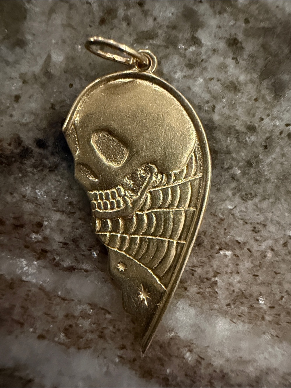 Catbird Phoebe Bridgers Kissing Skulls Charm 14k gold right side ONLY